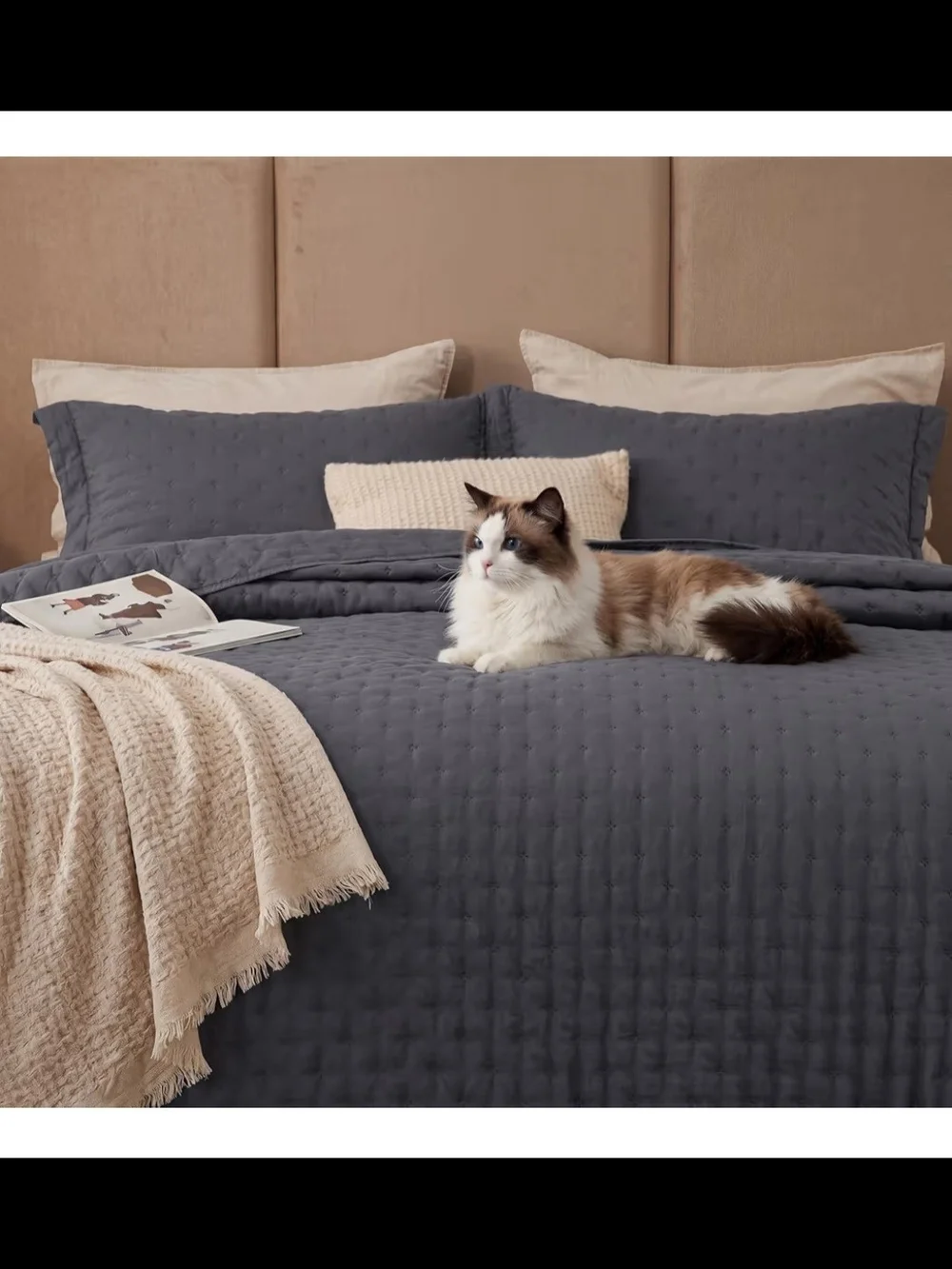 Charcoal Quilted All-Season Comforter - Soft Modern Comfort